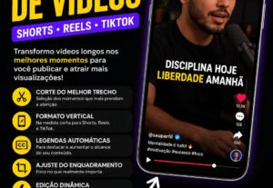 Eu vou fazer cortes de videos para shorts Reels e tiktok