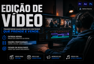 Eu vou editar videos curtos para sua rede social.