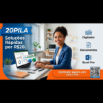 Eu vou Digitar e organizar documentos e planilhas.