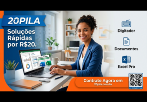 Eu vou Digitar e organizar documentos e planilhas.