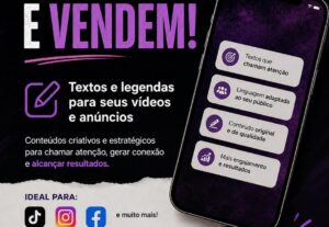 Eu vou criar texto e legendas para seus videos e anuncios