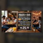 Eu vou criar cartões, convites e cardápios.