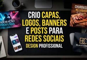 Eu vou Criar capas, logos, banners e posts para redes sociai...
