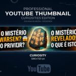 Eu vou Criar 3 thumbnails profissionais para YouTube