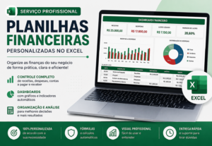 Eu vou criar planinha financeira personalizada no Excel