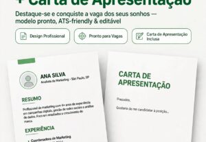 Eu vou fazer Currículo profissional + carta de apresentação