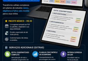 Eu vou criar um cronograma de estudos personalizado