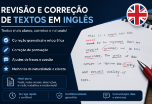Eu vou Fazer Revisão de textos em inglês e tradução