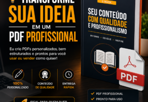 Eu vou criar seu produto pdf para vender como quiser