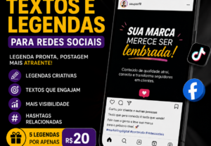 Eu vou criar 5 legendas profissionais