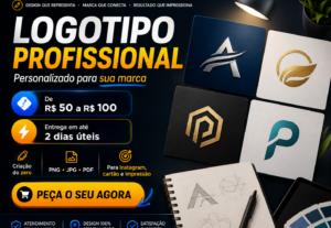 Eu vou criar um logotipo profissional para sua marca em 2 di...