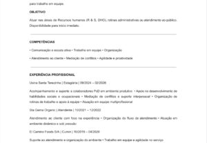 Eu vou desenvolver um currículo estratégico para você