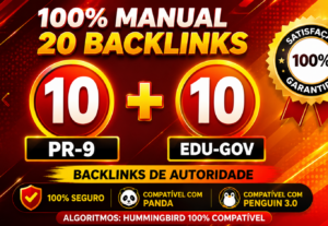 Eu vou criar manualmente10 Backlinks Pr 9 + 10 edus-gov
