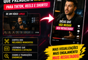 Eu vou fazer seus vídeos em cortes para TikTok, Reels Etc...
