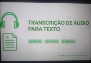 Eu vou transcrever seu audio em texto no Word rapido`