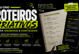 Eu vou criar 5 roteiros para seus anúncios e conteúdos