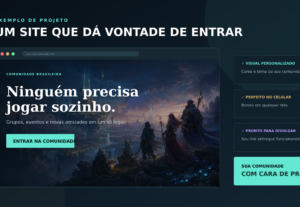 Eu vou criar um site insano para sua comunidade do Discord