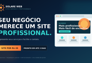 Eu vou criar um site profissional para divulgar seu negócio
