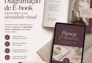 Eu vou diagramar seu E-book com sua identidade visual