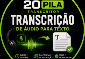 Eu vou Transcrever seu áudio em texto com qualidade.