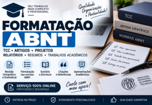 Eu vou formatar, fazer e revisar seus trabalhos acadêmicos