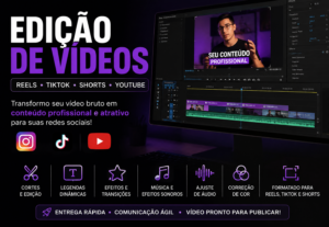 Eu vou editar seu vídeo profissional para as redes sociais