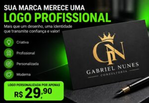 Eu vou criar uma logo profissional e personalizada.