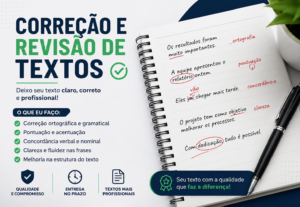 Eu vou Faço correção e revisão de textos