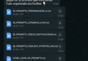 Eu vou criar 500 prompts para QQ cena de IA