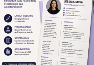 Eu vou criar um currículo profissional e moderno