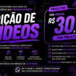 Eu vou editar seu video em menos de 24h deixando atrativo
