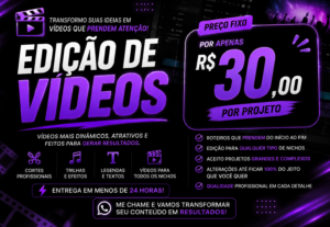 Eu vou editar seu video em menos de 24h deixando atrativo
