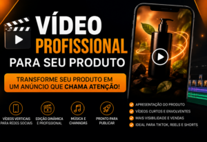 Eu vou Vou criar vídeo profissional para seu produto