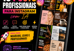 Eu vou criar 10 Posts Profissionais para Instagram com IA
