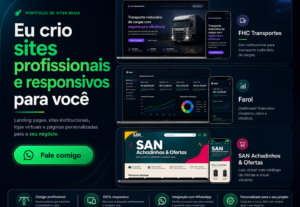 Eu vou eu fazer sites para voce