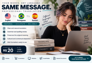 Eu vou Traduzo textos em Português, Inglês e Espanhol