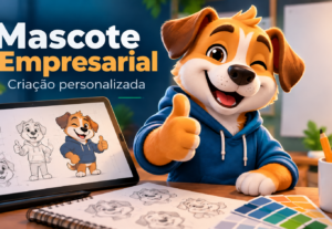 Eu vou Cria Seu mascote empresarial rápido