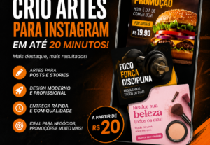 Eu vou criar arte profissional para Instagram em 20 minutos