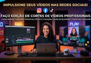 Eu vou Vou criar os melhores corte de videos para voce