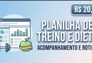 Eu vou criar uma planilha de treino e rotina alimentar⁠