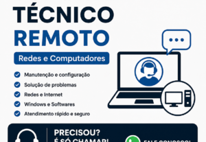Eu vou Te ajudar com suporte tecnico a distancia