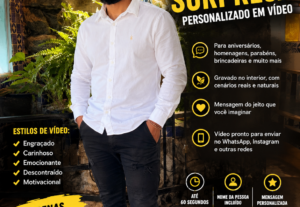 Eu vou gravar recado surpresa personalizado em vídeo