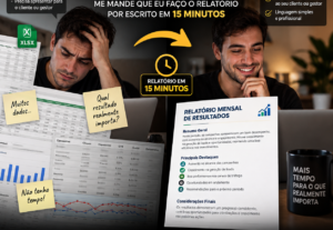 Eu vou transformar seus dados em relatório