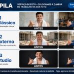 Eu vou colocar camisa de trabalho em sua foto