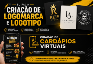Eu vou fazer sua logomarca/logotipo / cardápio digital