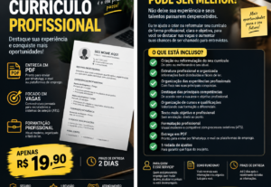 Eu vou Vou criar seu currículo profissional e otimizado