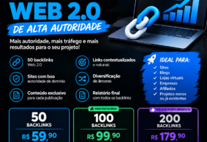 Eu vou 🚀 50 BACKLINKS WEB 2.0