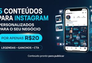 Eu vou criar 5 conteúdos para Instagram