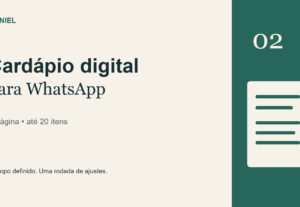 Eu vou criar seu cardápio digital para WhatsApp