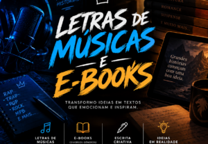Eu vou Criou letras de músicas e-book e sites pra você
